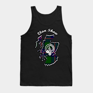 Clan Shaw Scotland Map Crest Tank Top